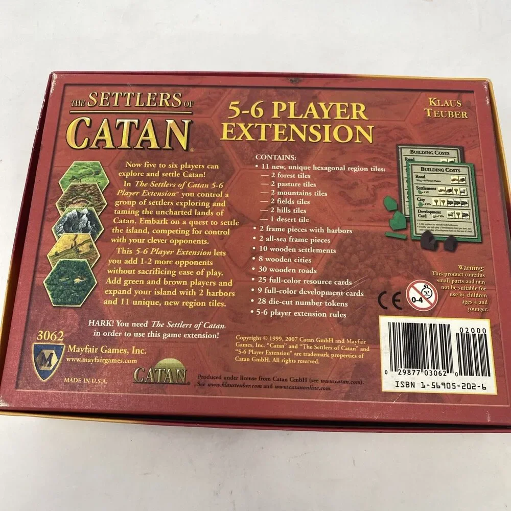 Mayfair Games The Settlers of Catan 5-6 Player Extension Expansion 3062 Read